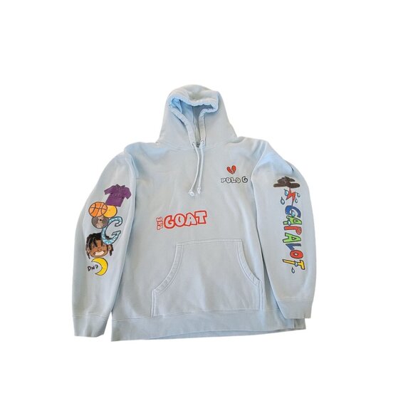 Independent Trading Co. Other - Polo G "The Goat" X Capalot Hoodie XXL Light Blue Graphic Sweatshirt